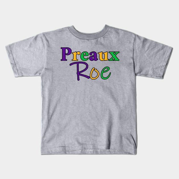 Preaux Roe - Mardi Gras Theme Kids T-Shirt by ObscureDesigns